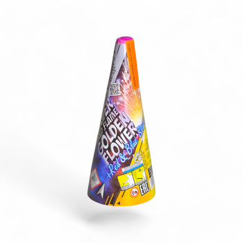 VULKAN SILBER ROTE FLAMME GOLDENE BLUME + ROTE & BLAUE STERNE JF92