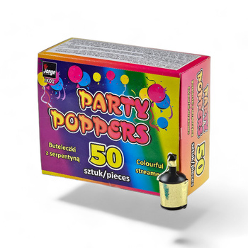 PARTY POPPERS KONFETTI IN FLASCHE 50 STÜCK JK01